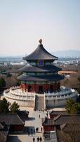 Explore Beijings storied past via a vintagethemed journey showcasing the architectural grandeur and historical relevance of the Temple of Heaven photo