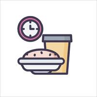A sandwich and cup of coffee on a plate vector
