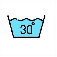 A blue icon with the number 30 in it vector