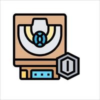 A cartoon image of a machine with a key vector