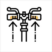 A bicycle with two arrows pointing up vector