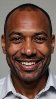 A smiling middleaged African American man is depicted photo