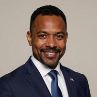 Portrait showcases an accomplished middleaged African American businessmanentrepreneur photo