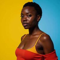 Modern Minimalist Pop Art featuring an African American subject matter photo