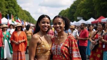 Celebration of Global Diversity on World Cultural Day A Multicultural Society Embracing African American Asian and Caucasian Culture with Pride and Tolerance photo