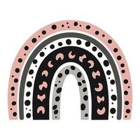 Abstract rainbow with various patterns pink black gray colors vector