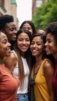 A joyful gathering of African Americans diverse group photo