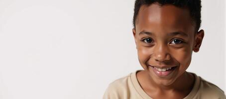A smiling AfricanAmerican teenager photo