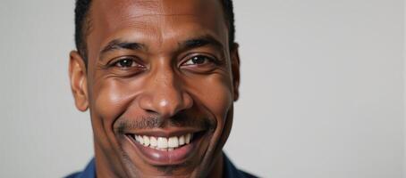 A smiling middleaged African American man is depicted photo
