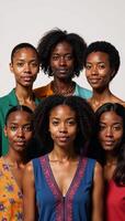 A diverse group of African Americans from various nationalities depicted in illustration style photo