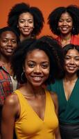 Vibrant collage showcasing diverse achievements with bold celebratory imagery of African Americans photo