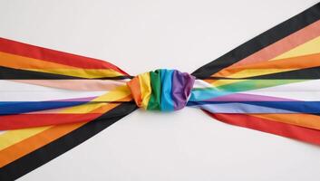 An abstract LGBTQ flag within German borders LGBTQ inside a stylized German flag photo