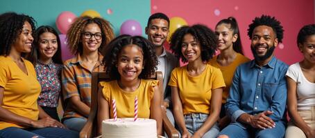 Collage artwork showcasing an AfricanAmerican celebration for a birthday event photo