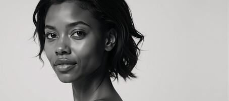 A portrait depicting an AfricanAmerican woman photo