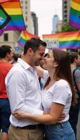 A celebration of love and acceptance with a focus on promoting gay pride and showcasing samesex relationships photo