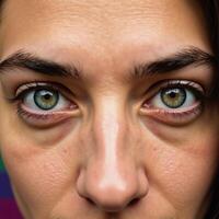 Vibrant Pridethemed image featuring stylized eyes representing rainbow symbolism photo