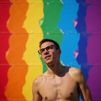 Rainbowcolored abstract background with gay pride theme Wallpaper Pattern photo