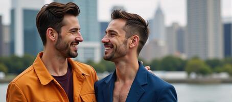 A portrait featuring an alternative LGBTQ relationship photo
