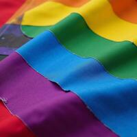 A grungystyle rainbow flag emblematic of LGBTQ Pride photo