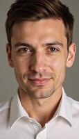 Portrait featuring closeup view of a male subject with homosexuality implied Gay Man photo
