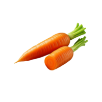 Fresh carrot vegetable with slice on transparent background png