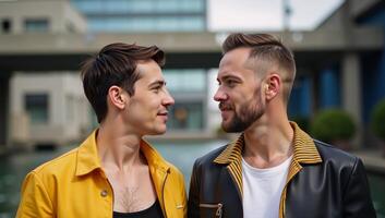 A portrait featuring an alternative LGBTQ relationship photo