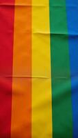 A grungystyle rainbow flag emblematic of LGBTQ Pride photo