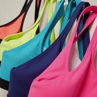 Colorful sports bra selection designed with fitness enthusiasts support needs in mind Fitnessfocused Supportive photo