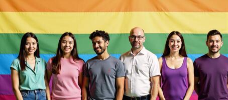 Queer Pride Month abstract backdrop featuring the LGBTQIA pride flag photo