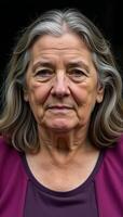 Aging overweight older lady as subject matter photo