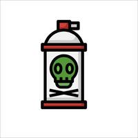 A spray can with a skull on it vector