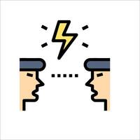 Two people with lightning bolt on their heads vector