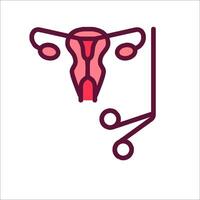 The uterus icon is shown on a white background vector