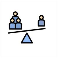 A triangle with people on it and a triangle with a triangle vector