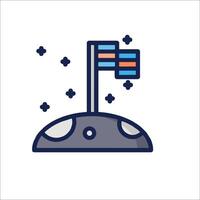 A computer mouse with a flag on top vector