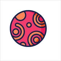 A colorful ball with swirls on it vector