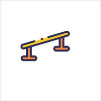 A skateboard on a rail icon vector