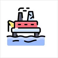 A cartoon boat with smoke coming out of it vector