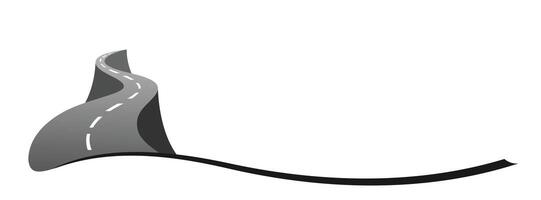 Symbol of a stylized long road. vector