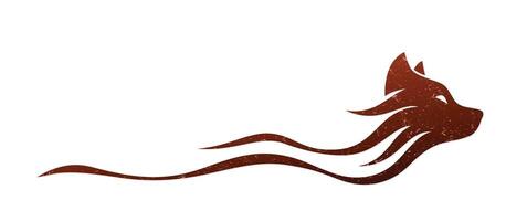 The symbol of a stylized red fox. vector