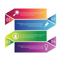 Business Infographic Element design with Unique 4 options can be used for workflow layout, diagram, annual report. vector
