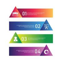 4 Step Business Infographic Element design can be used for workflow layout, diagram, annual report. vector