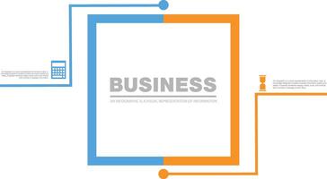 Business infographic design diagram with 2 options can be used for workflow layout, diagram, annual report. vector