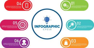 Infographic concept design, modern and colorful, with icons. Easy to customize template. vector