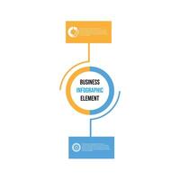 Design business infographic element with 2 step process or option suitable for web presentation and business information vector
