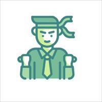 A man in a tie and hat is holding a barbell vector