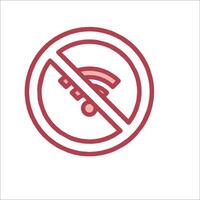 No wifi icon vector