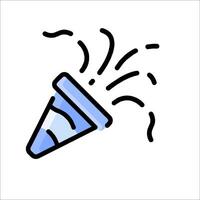 A blue cone with a stream of water coming out of it vector