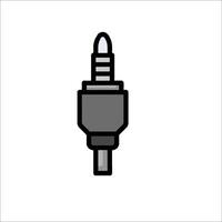A black and white icon of a screw vector