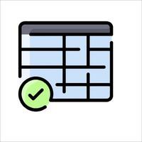 A check box with a tick mark on it vector